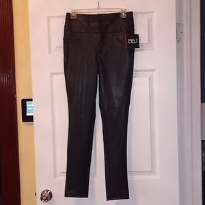 Black leather like pants